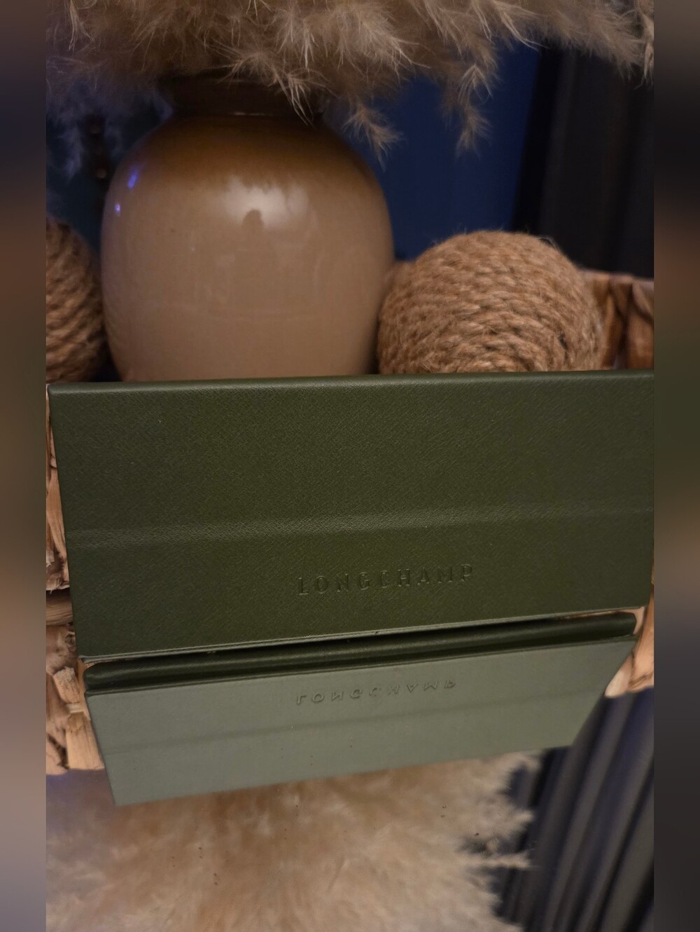 LONGCHAMP Olive Green Designer Case Wallet Clutch | Glasses Holder Quiet Luxury